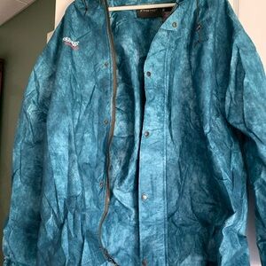Frog Toggs hooded rain jacket M blue